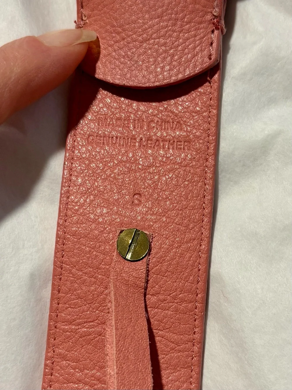 Talbot’s Women's Coral Leather Chain Belt, S, NWT
